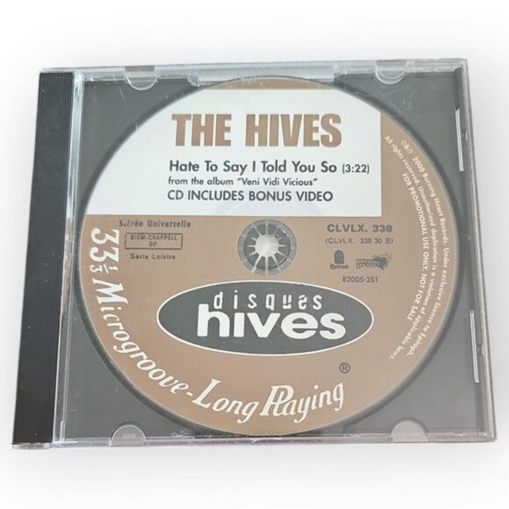 The Hives – Hate To Say I Told You So [2000 Promotional CD‎ Single]